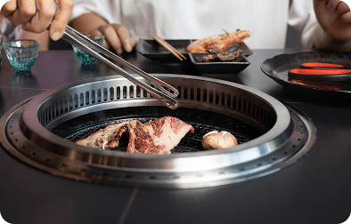 Premium Wagyu on the grill